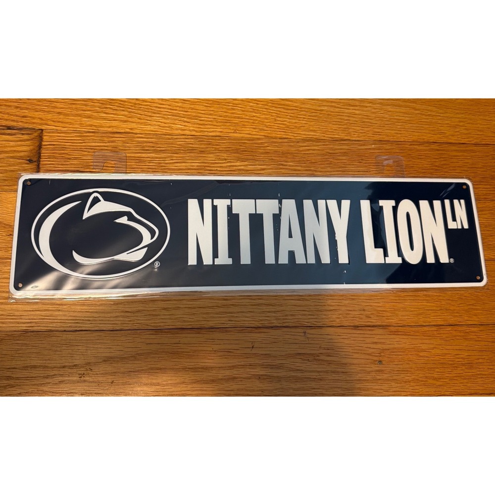 Penn State Nittany Lions Metal Street Sign Nittany Lion Ln Navy Blue PSU Sign